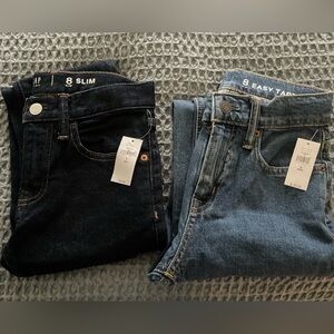 GAP Boys Slim Fit Jeans - Dark Blue and GAP Boys Easy Taper Jeans- Med wash